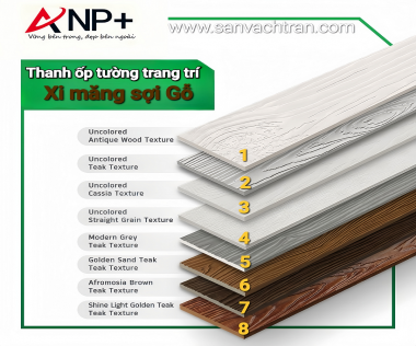 Tấm xi măng giả gỗ ốp tường trần ANP